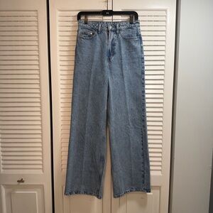& Denim 
Stylish Light Blue Women's Wide Leg 
Jeans
